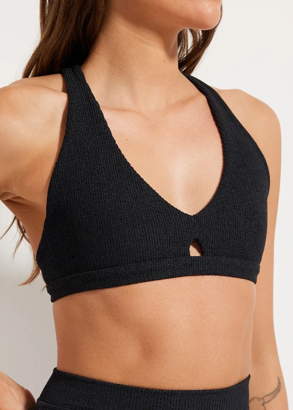 Sweat To Splash™ Crinkle Plunge Bra Active Support Bra