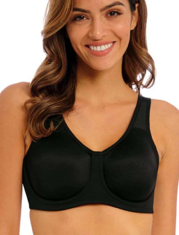 Wacoal Simone Sports Bras Underwire Maximum Support, Black | Black Wacoal Sports Bras Push-Up Bralette Set