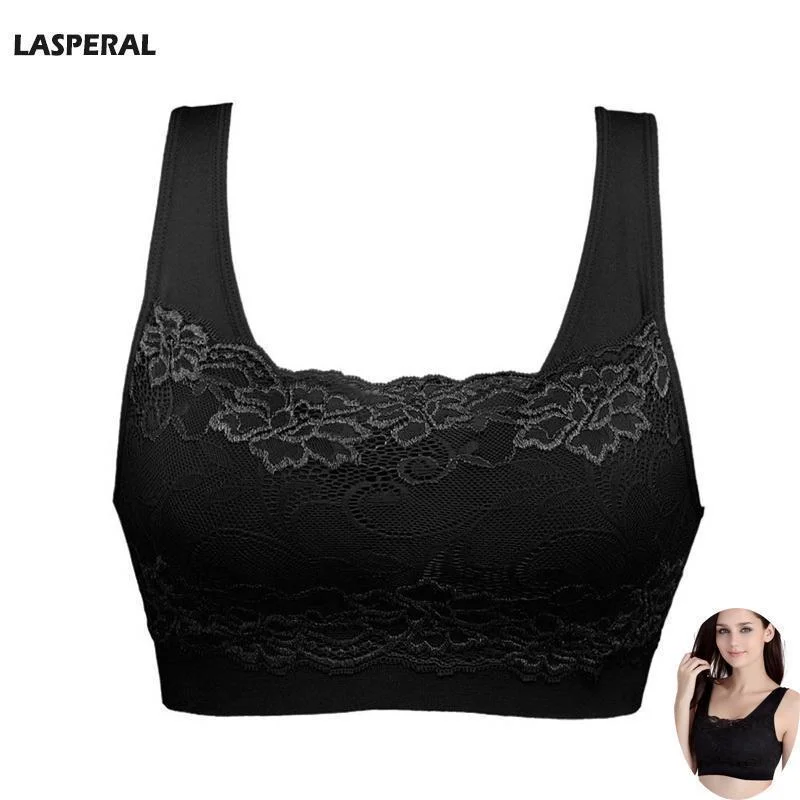 Women Wire Free Padded Seamless Push Up Bra Sexy Mesh Bralette