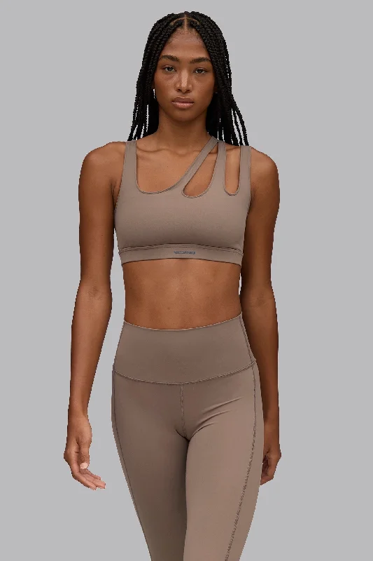 V_SCULPT ASYMMETRIC SPORTS BRA - Tan Push-Up Bra Set