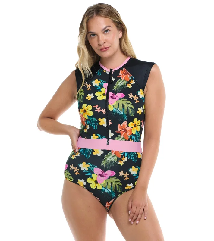 Body Glove Women's Tropical Island Stand Up One Piece Swimsuit (Paddle Suit) Adjustable Strap Swimsuit Body Glove Women's Tropical Island Stand Up One Piece Swimsuit (Paddle Suit) Adjustable Strap Swimsuit