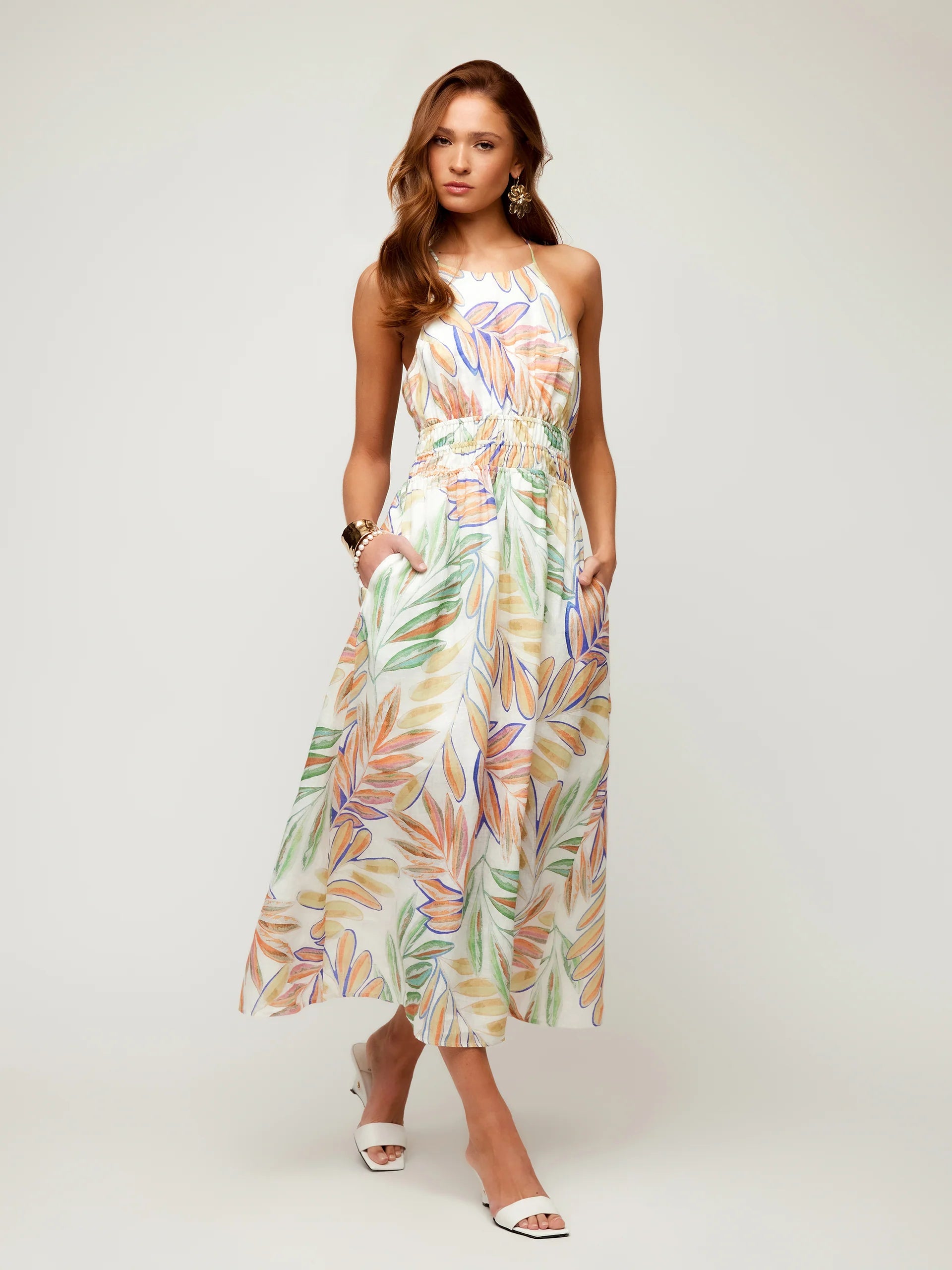 Fifteen Twenty Eden Midi Dress - Print Stylish Vintage Midi Dress