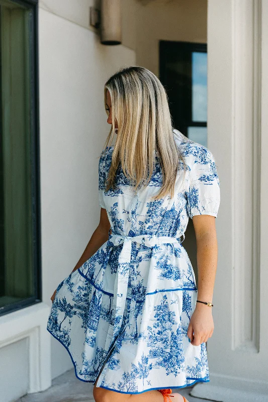 Hope Mini Dress - Blue Chic Sleeveless Mini Dress