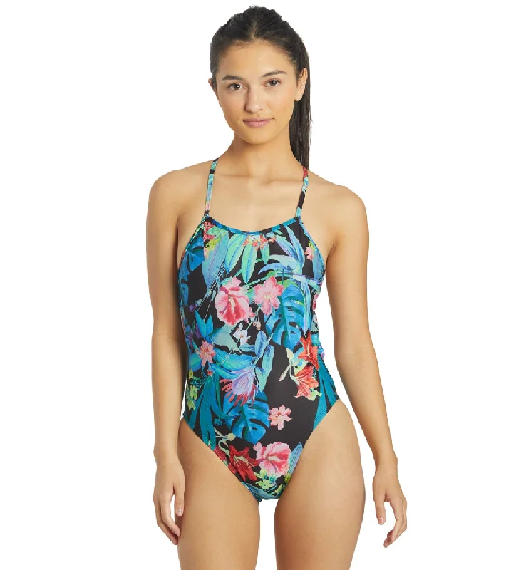 JOLYN Women's Jackson 4 Tropix One Piece Swimsuit Tropix High-Waisted Swimwear