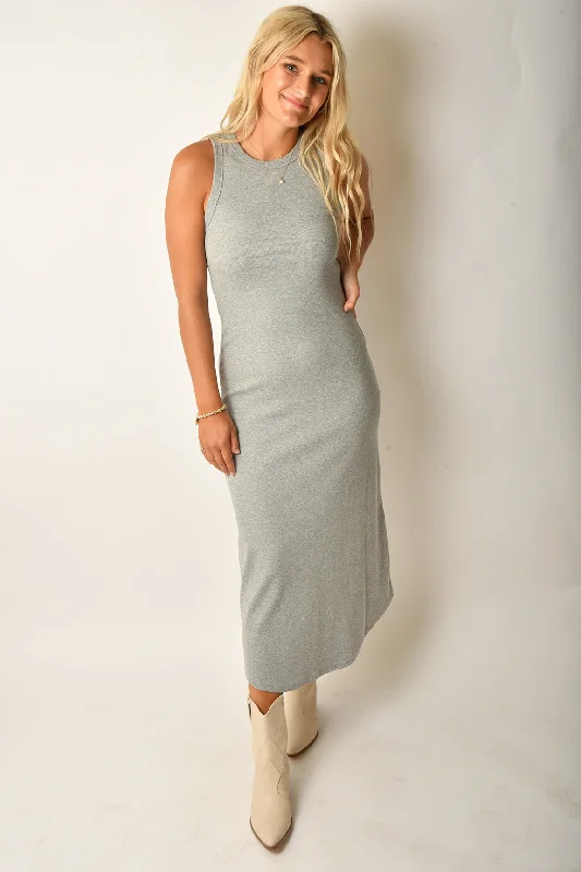 GOODWIN MIDI DRESS Cozy Wide Strap Midi Dress