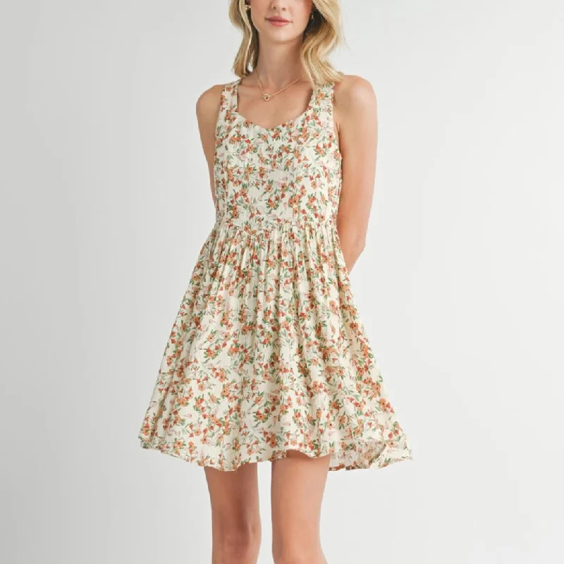 Sadie & Sage Floral Mini Dress Fashionable Mini Dress with Frills