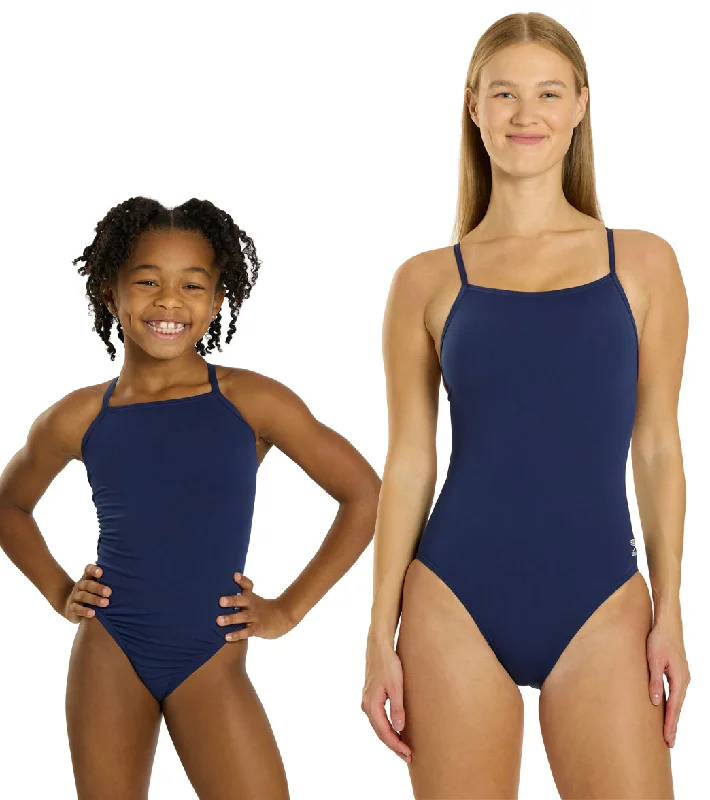 Speedo Women's Solid Endurance + Crossback One Piece Swimsuit Cross-Back Bikini