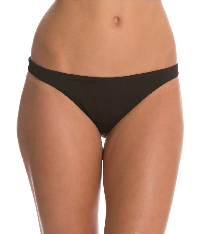 Speedo Solid Lo-Rise Swimsuit Bottom Black Mesh Swimsuit Top