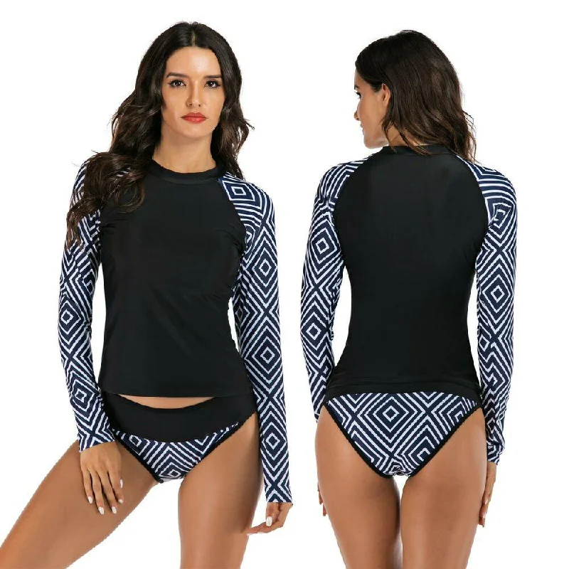 Sexy Long Sleeve Sports Swimwear Classic Swimsuit Design