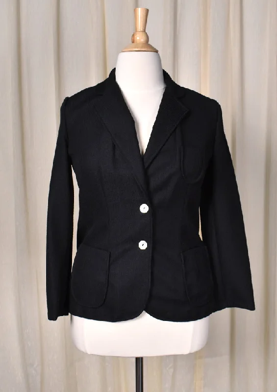 1970s Vintage Black Polyester Blazer Jacket Cotton Jacket Linen Jacket Terry Jacket 1970s Vintage Black Polyester Blazer Jacket Cotton Jacket Linen Jacket Terry Jacket