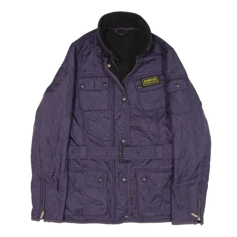 BARBOUR International Quilted Jacket Purple Womens UK 12 Wool Jacket Cashmere Jacket Tweed Jacket BARBOUR International Quilted Jacket Purple Womens UK 12 Wool Jacket Cashmere Jacket Tweed Jacket