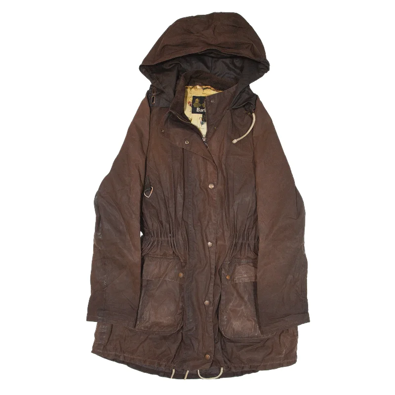 BARBOUR Nidd Wax Jacket Brown Womens UK 14 Herringbone Jacket Houndstooth Jacket Plaid Jacket BARBOUR Nidd Wax Jacket Brown Womens UK 14 Herringbone Jacket Houndstooth Jacket Plaid Jacket