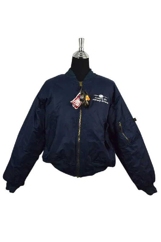 DEADSTOCK Reversible Bomber Jacket Stand-Up Collar Roll-Neck Collar Turtle Neck