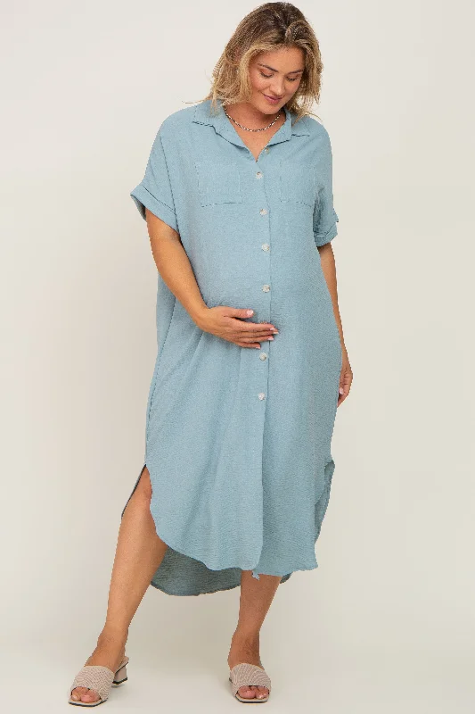 Light Olive Button Down Hi Low Maternity Plus Maxi Dress Fashionable Asymmetrical Maxi Dress Light Olive Button Down Hi Low Maternity Plus Maxi Dress Fashionable Asymmetrical Maxi Dress