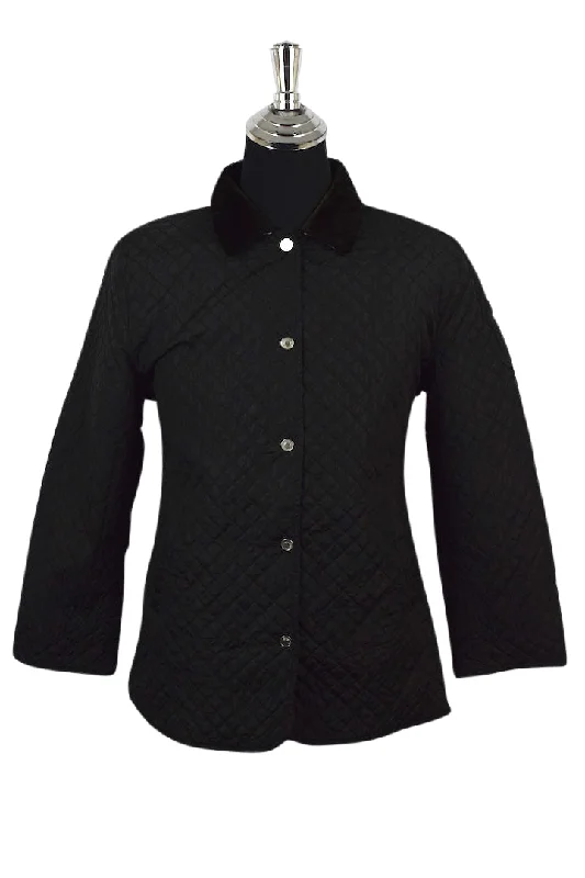 Burberry Brand Quilted Jacket Embroidered Jacket Appliqued Jacket Beaded Jacket