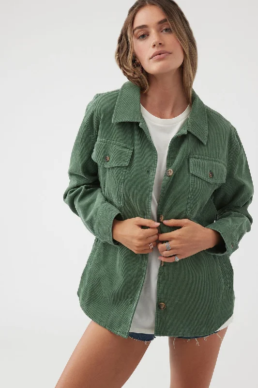 O'Neill Tidal Button-Up Jacket - Moss Snapped Jacket Toggled Jacket Drawstring Jacket O'Neill Tidal Button-Up Jacket - Moss Snapped Jacket Toggled Jacket Drawstring Jacket