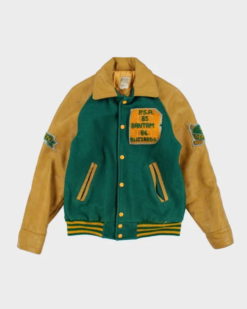 Vintage 80's Women's Embroidered Cheerleader Varsity Jacket - M Faux Fur Jacket Real Fur Jacket Shearling Jacket Vintage 80's Women's Embroidered Cheerleader Varsity Jacket - M Faux Fur Jacket Real Fur Jacket Shearling Jacket
