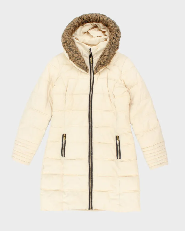 Vintage Y2K Women's Guess Hooded Puffer Jacket - S Print Jacket Jacquard Jacket Patchwork Jacket Vintage Y2K Women's Guess Hooded Puffer Jacket - S Print Jacket Jacquard Jacket Patchwork Jacket
