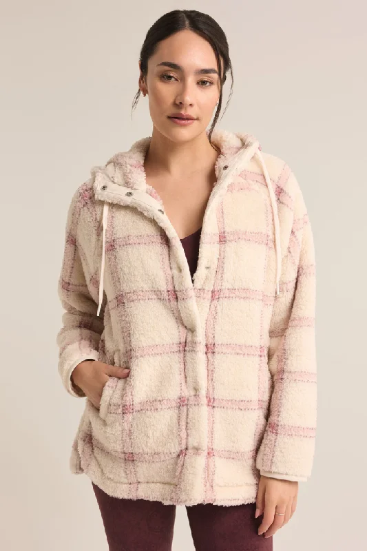 Z-Supply Cross Country Plaid Sherpa Jacket - WINTER WHITE Faux Fur Jacket Real Fur Jacket Shearling Jacket Z-Supply Cross Country Plaid Sherpa Jacket - WINTER WHITE Faux Fur Jacket Real Fur Jacket Shearling Jacket