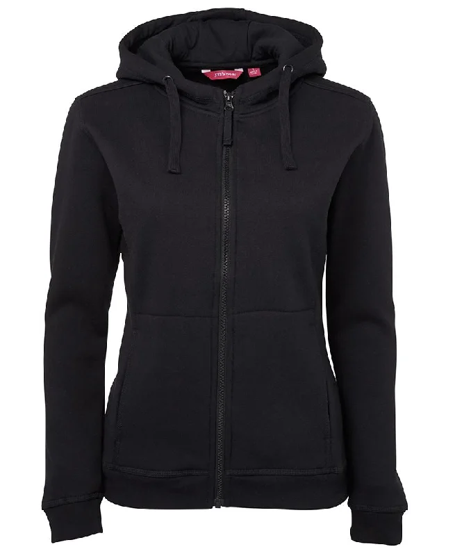 3HJ1 JB's Ladies Full Zip Fleecy Hoodie Hoodie with Side Slits Relaxed Casual