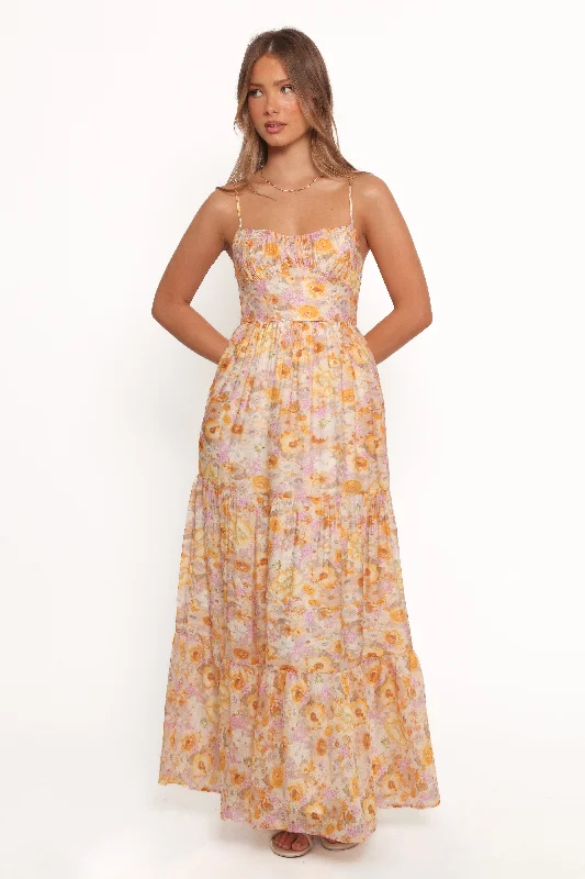 Marco Maxi Dress - Floral Trendy Floral Print Maxi Dress