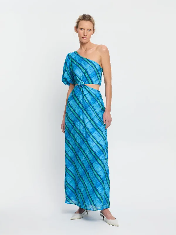 Oceana Maxi Dress Elegant Lace-Up Maxi Dress