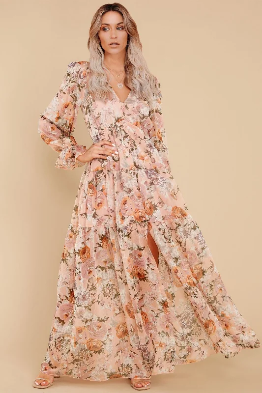 KittenAlarm - Prosperous Floral Chiffon Boho Maxi Dress - FINAL SALE Classic Tulle Maxi Dress