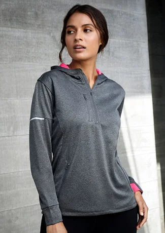 SW635L BizCollection Ladies Pace Hoodie Hoodie with Front Slit Layering Stylish