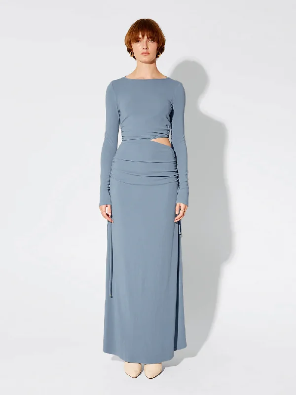 Vanessa Knit Maxi Dress Elegant Pleated Maxi Dress