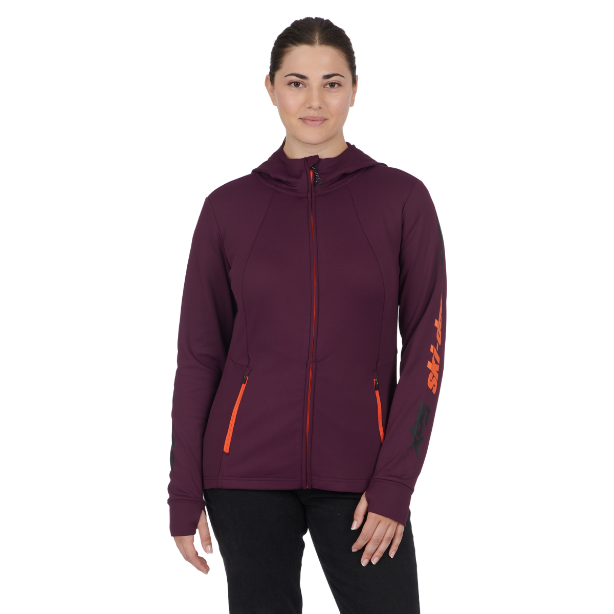 Ski-Doo Women's X-Team Edition Sno-X Zip Up Hoodie Hoodie with Longline Fit Extended Stylish