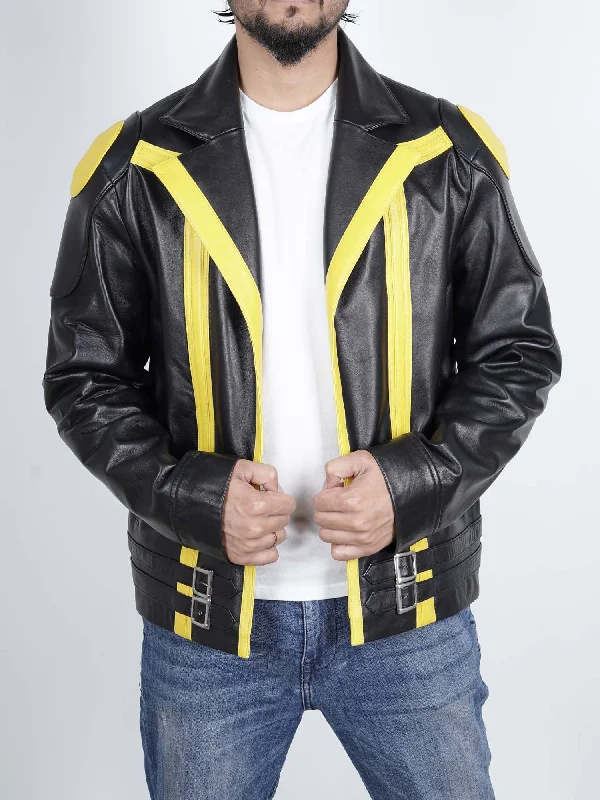 Mens Poke Spark Yellow Team Leader Jacket Anime Costume Cosplay Outfit Satin Fabric Silk Fabric Chiffon Fabric