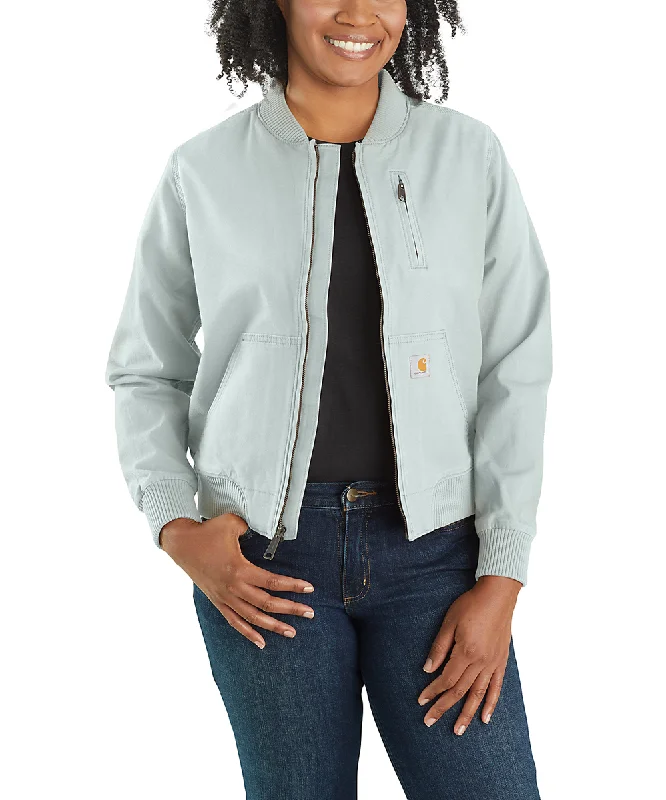 Carhartt Women's Canvas Bomber Jacket - Dew Drop Jersey Jacket Tulle Jacket Batik Jacket