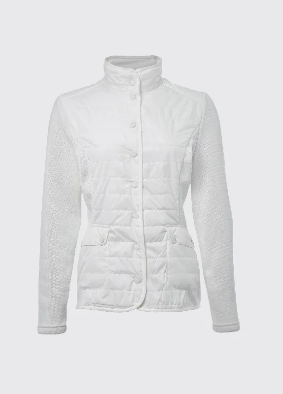 Terryglass jacket - Sail White A-Line Jacket Boat Neck Shawl Collar