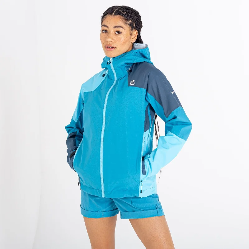 Dare2b Ladies Checkpoint III Waterproof Jacket-CAPRI BLUE Striped Jacket Polka Dot Jacket Floral Jacket