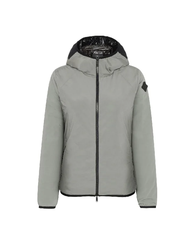 Graphene Down Jacket +TECH Female - Earth Grey Fleece Jacket Down Jacket Parka