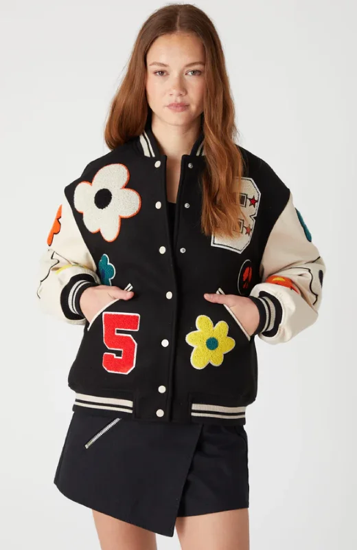 BlankNYC - Home Run Bomber Jacket Jersey Jacket Tulle Jacket Batik Jacket