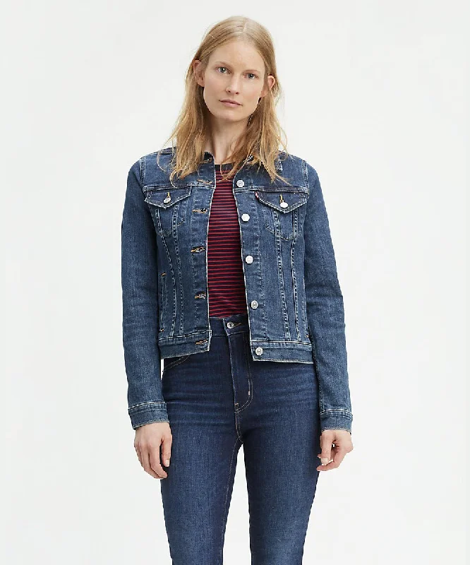 Levi's Women's Original Trucker Jacket - Sweet Jane Wool Fabric Cashmere Fabric Tweed Fabric