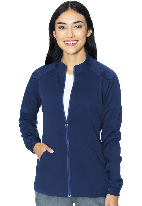 Med Couture Touch Raglan Warm-Up Scrub Jacket Tailored Jacket Straight Jacket A-Line Jacket