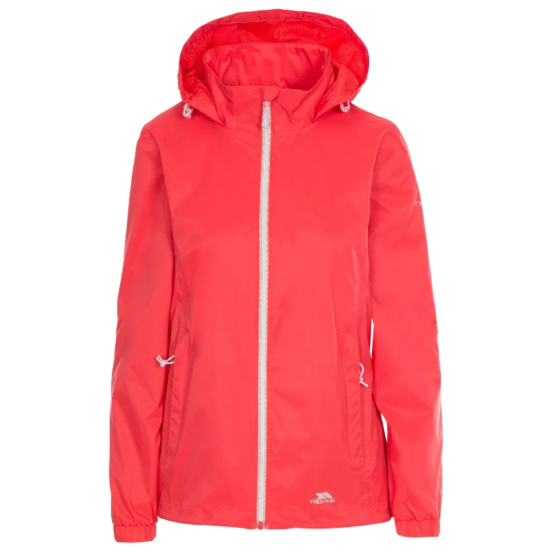 Sabrina Women's Unpadded Waterproof Jacket in Red Nylon Fabric Polyester Fabric Spandex Fabric