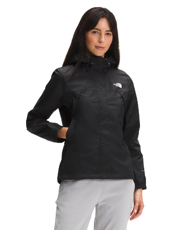 The North Face Women's Antora Waterproof Jacket - TNF Black One-Shoulder Jacket Off-the-Shoulder Jacket Asymmetrical Jacket