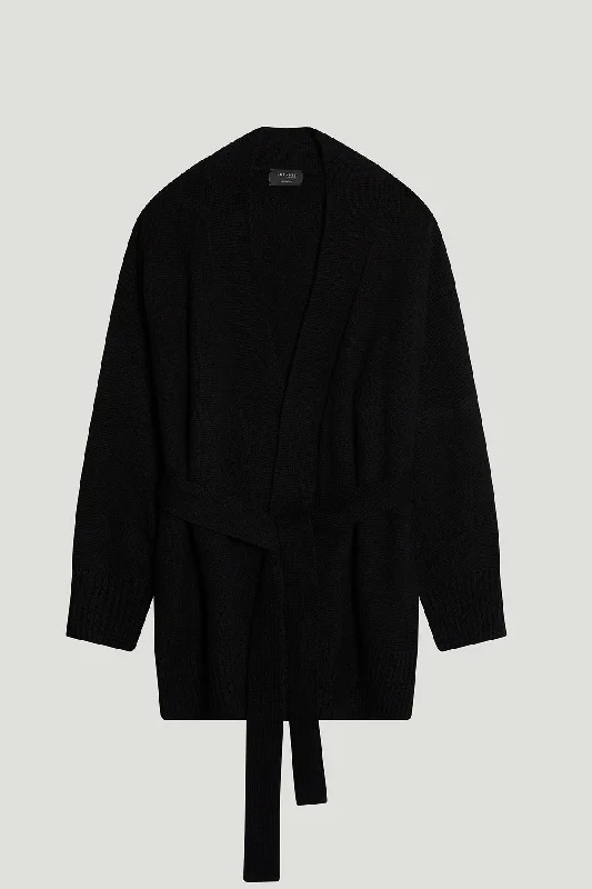 The ReCashmere Belted Jacket One-Shoulder Jacket Off-the-Shoulder Jacket Asymmetrical Jacket