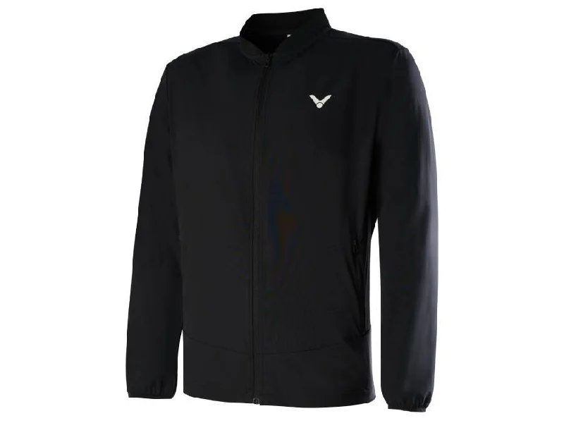 Victor J-00607C Unisex Track Jacket Black Rayon Jacket Velvet Jacket Corduroy Jacket