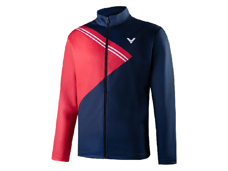 Victor J-25601D Unisex Track Jacket [Red] Welt Pockets Slit Pockets Flap Pockets