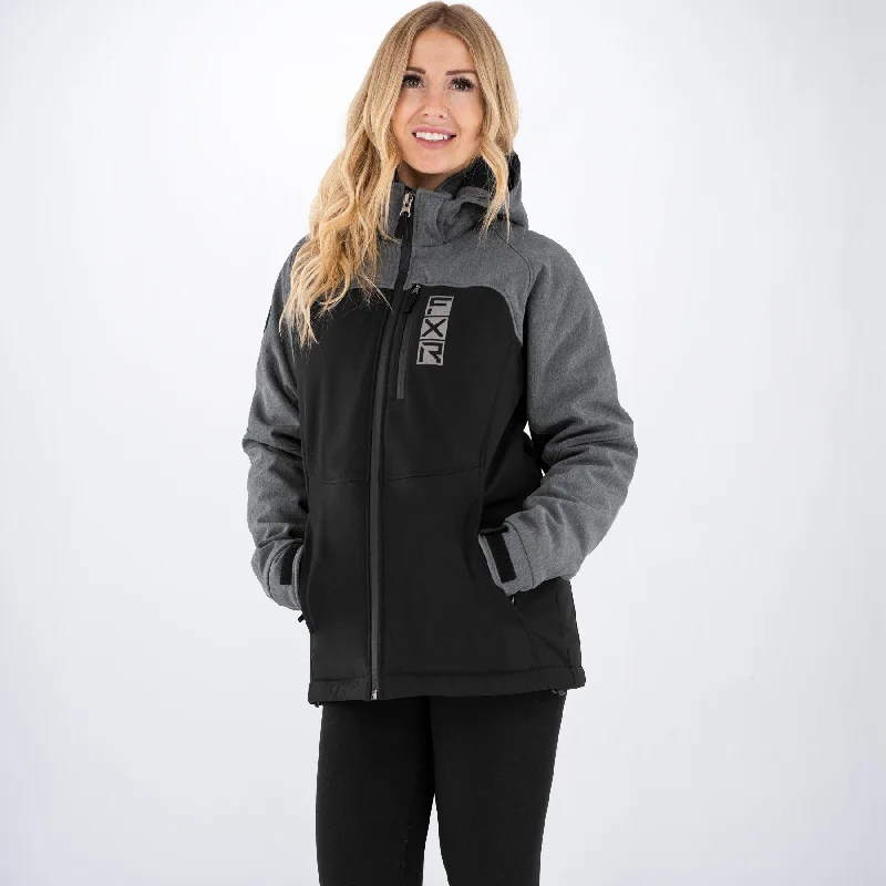 Women's Vertical Pro Insulated Softshell Jacket Belted Jacket Elasticated Jacket Padded Jacket