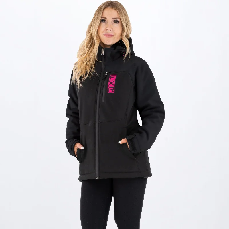 Women's Vertical Pro Insulated Softshell Jacket Hooded Jacket Caped Jacket Shawl Collar Jacket