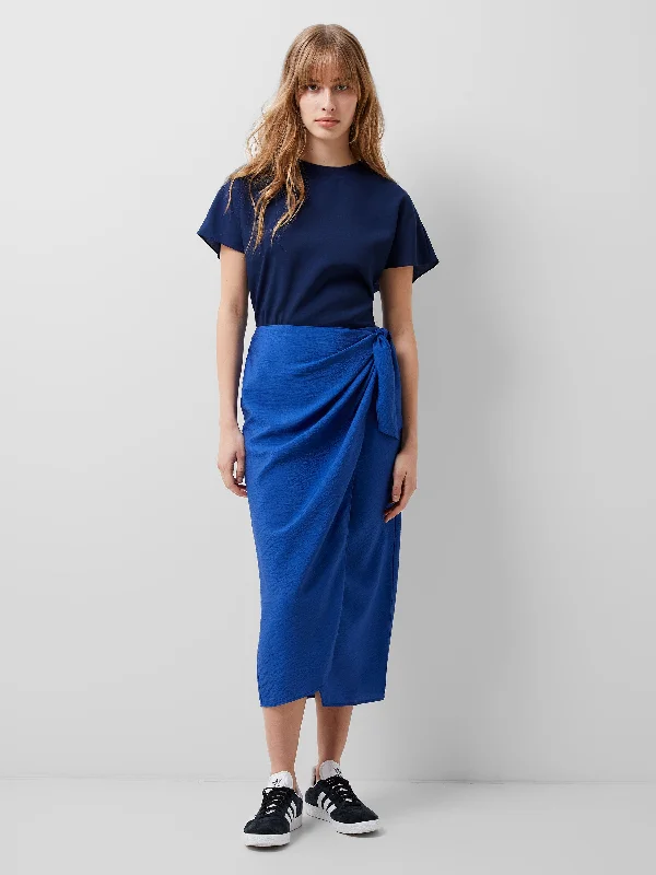Faron Drape Midi Skirt silk skirt elegant