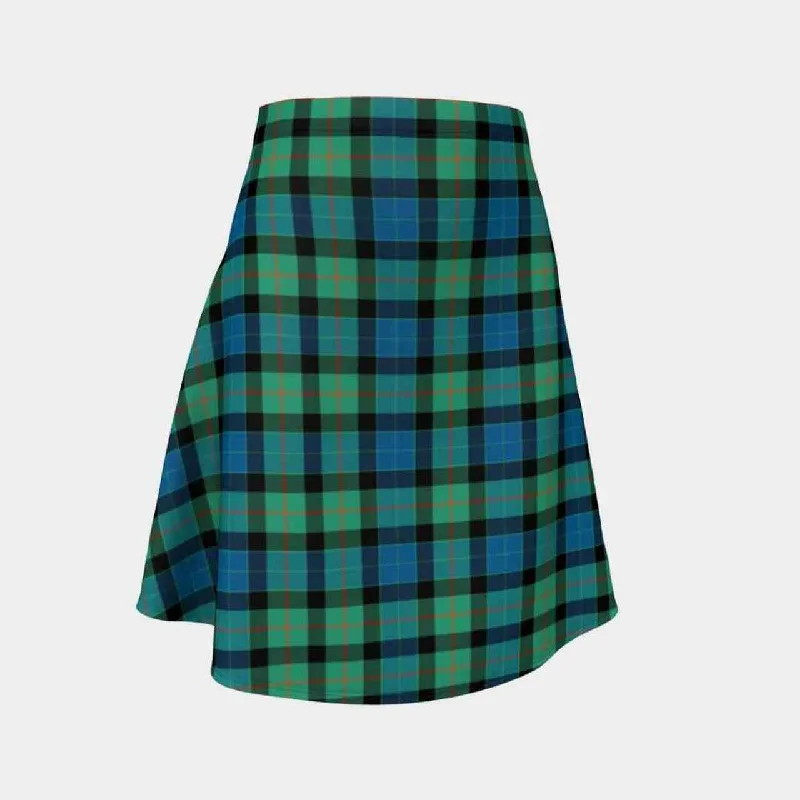 Gunn Ancient Tartan Flared Skirt velvet skirt plush