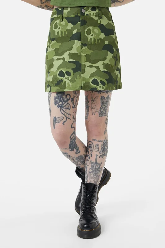 Nook Of The Garden Camo Skirt tiered skirt playful