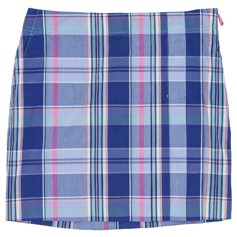 Polo Golf Plaid Stretch 17in Womens Golf Skort velvet skirt luxurious