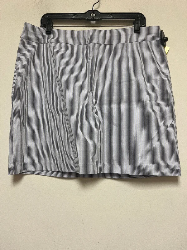 Skort By Chicos In Striped Pattern, Size: 14 casual skirt length